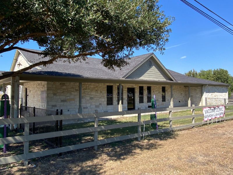 corner of modern building